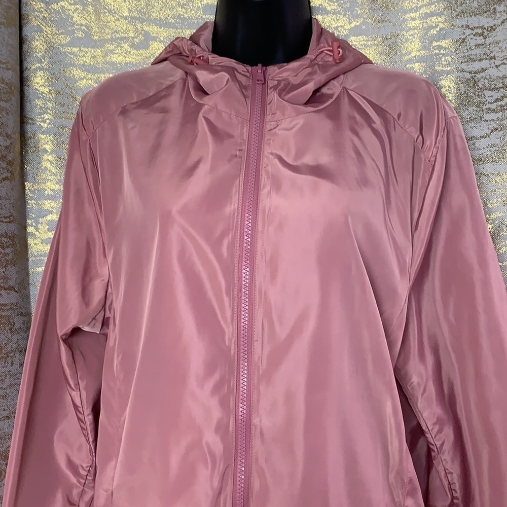 DAISY Rose Pink Blush Windbreaker Womenโs Jacket Size XL - Picture 3 of 14